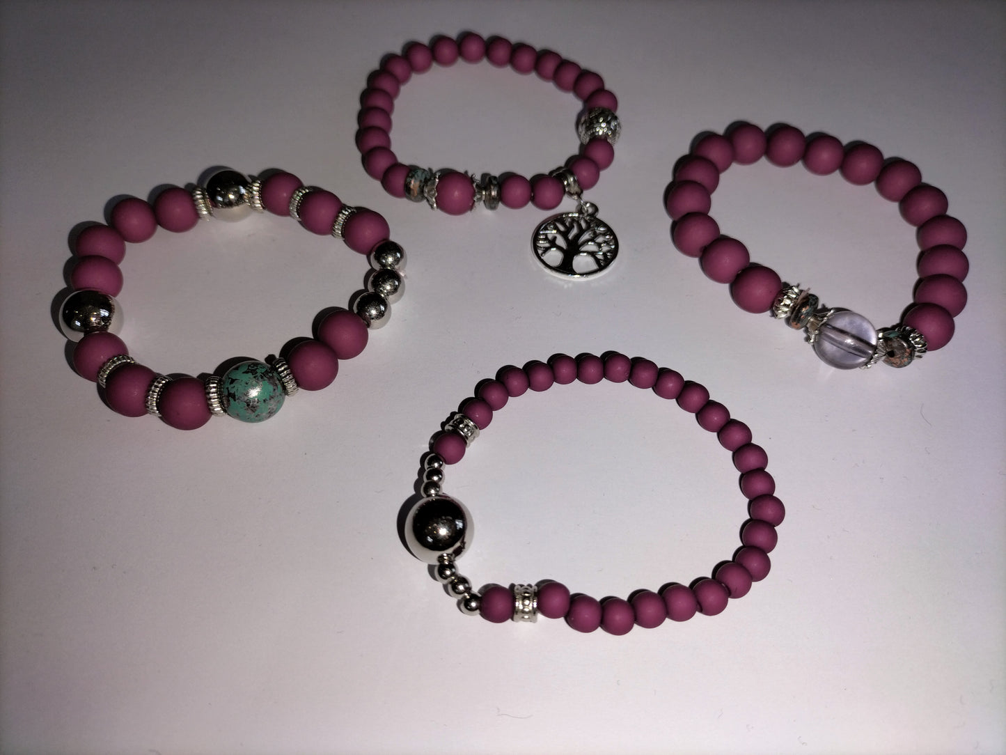 4pcs Trendy Tree Of Life Pendant Bracelets For Men For Daily Decoration