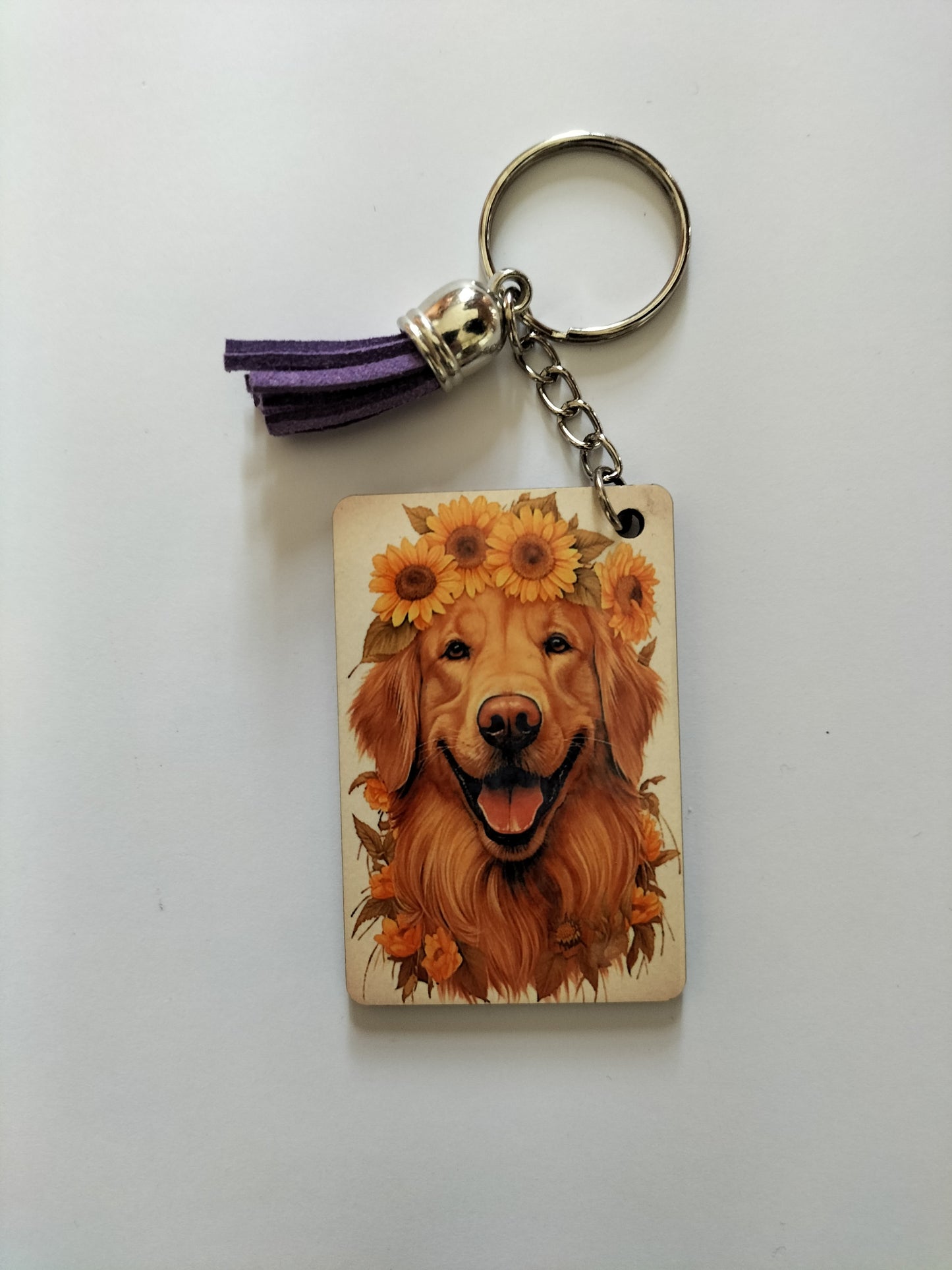 Beautiful MDF Keychain With Gorgeous Dogs Designs On Them
