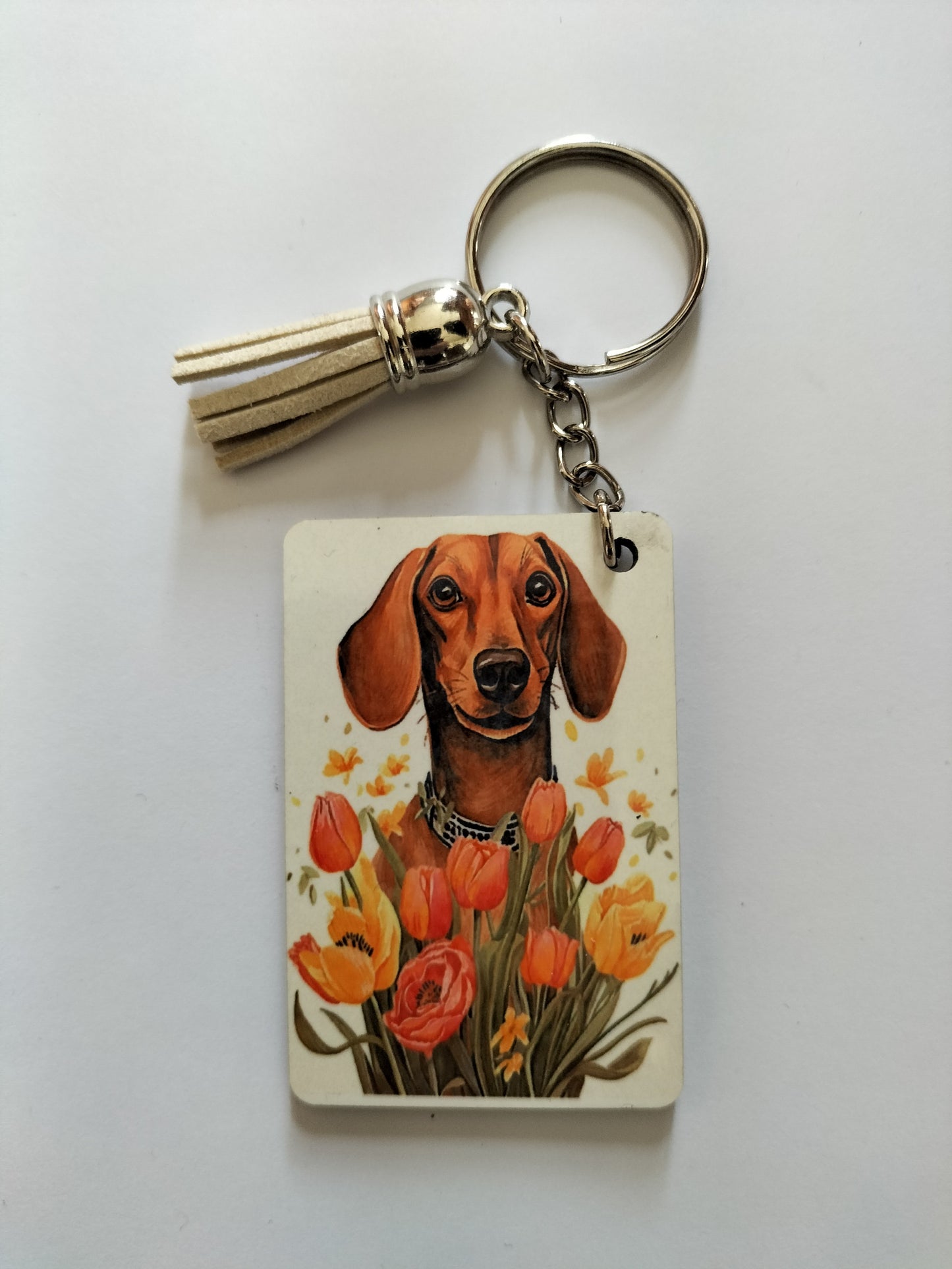Beautiful MDF Keychain With Gorgeous Dogs Designs On Them
