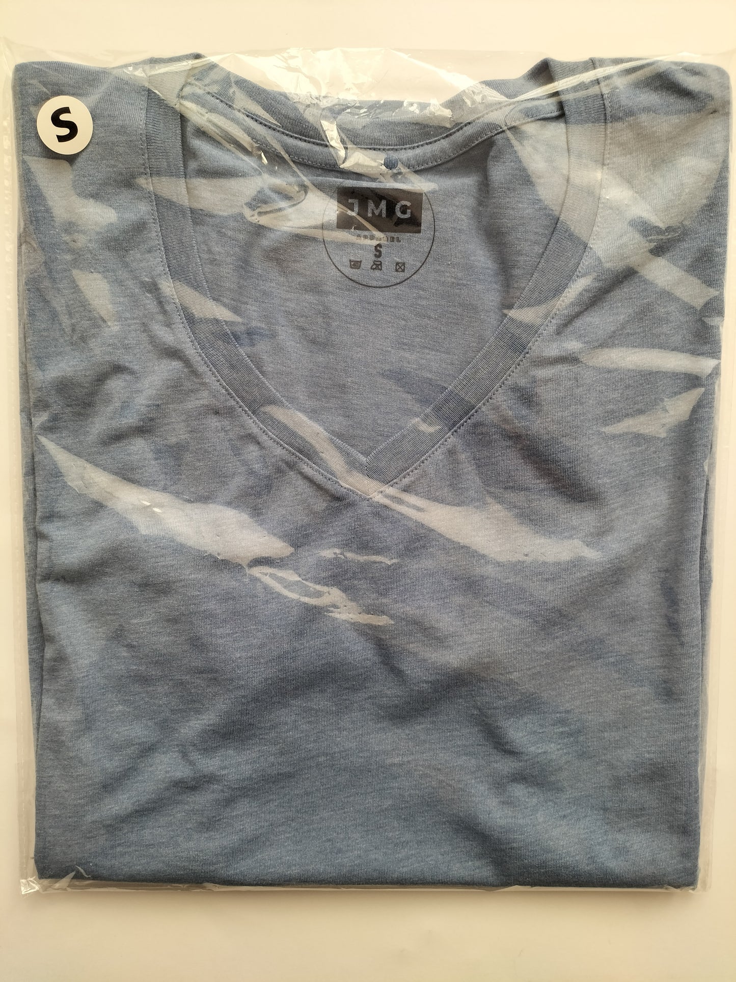 JMG Apparel T-shirt V Neck Short Sleeve sizes XS/S Blue