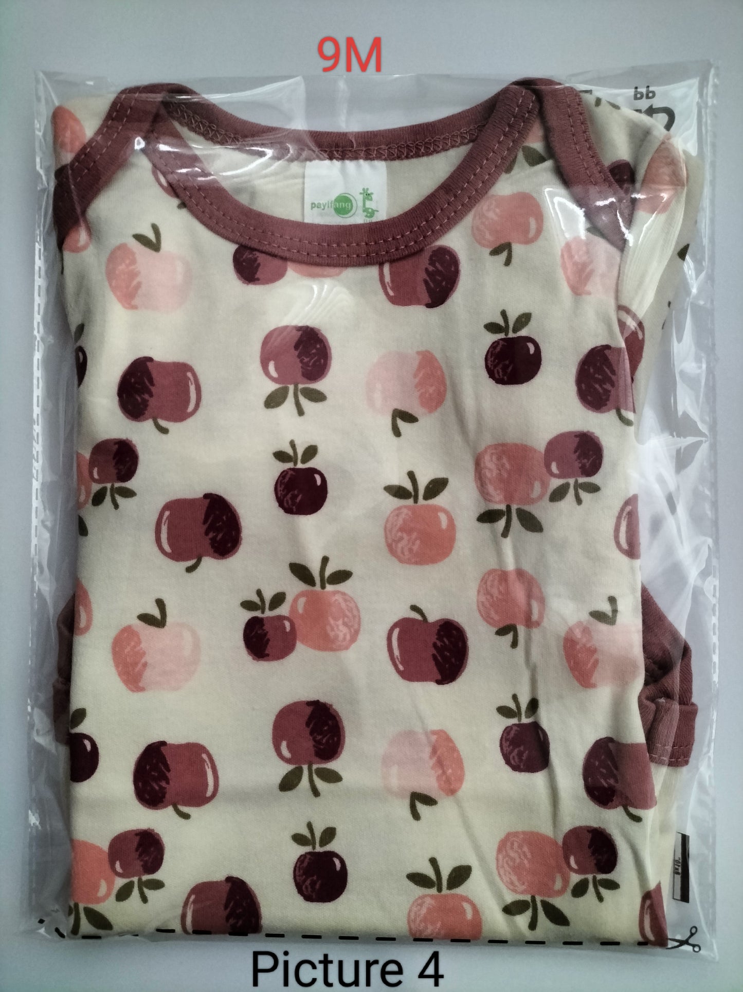 4 Pcs Adorable Unisex 9 month old Baby Rompers Short-Sleeve, Round Neck Onesies