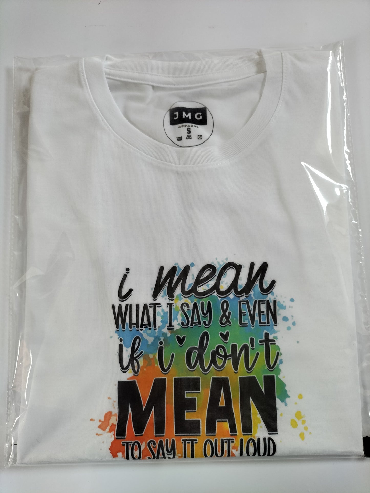 Beautiful men's T-short 65% polyester and 35% cotton with stunning text design Crafted