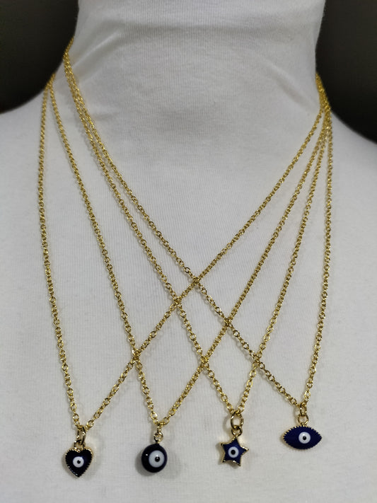 Evil Eye Golden Necklace