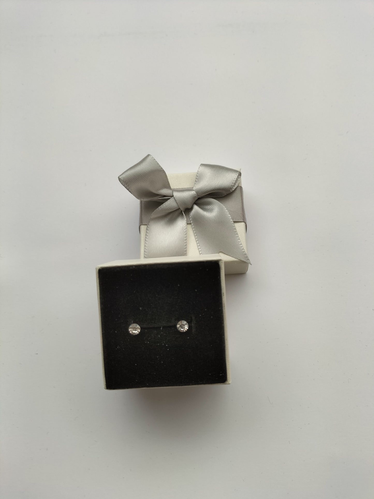 6 Pairs Women's Small Stud Earrings Set Stainless Zircon Silver Plated