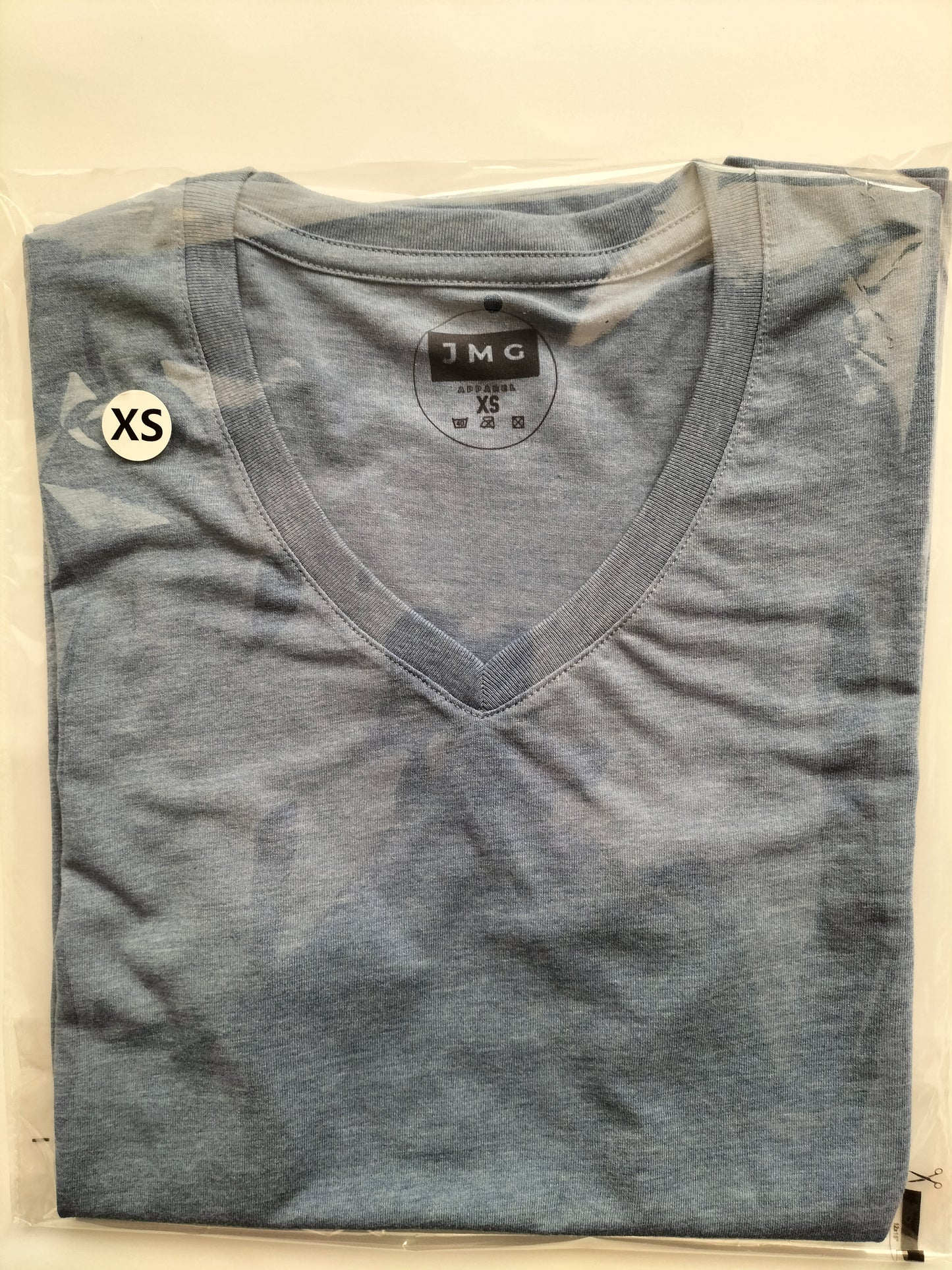 JMG Apparel T-shirt V Neck Short Sleeve sizes  XS/S  Blue