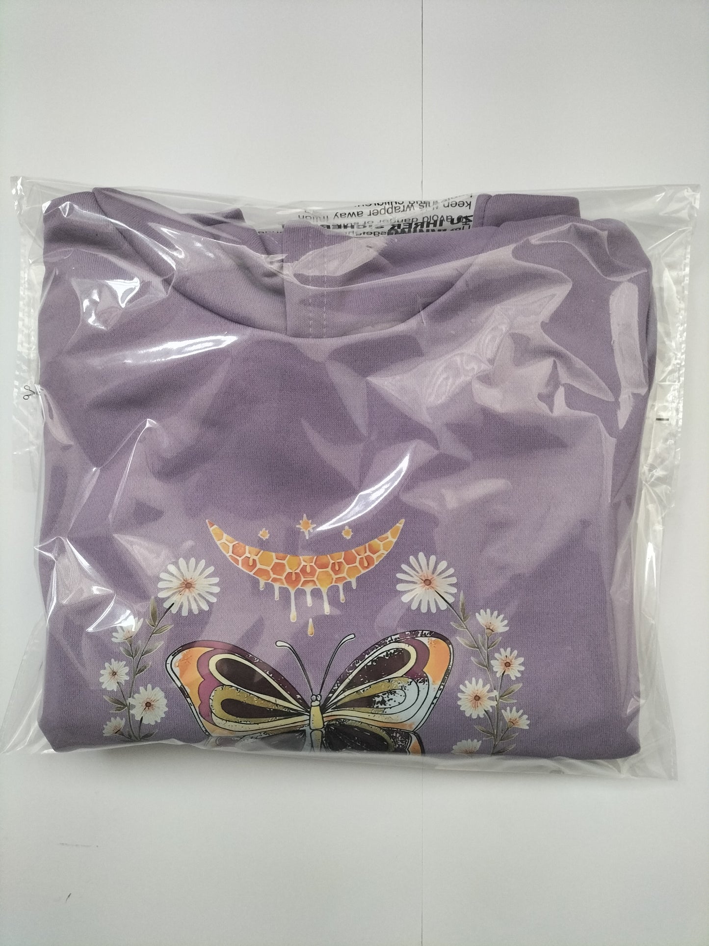 Daisy & Butterfly Casual Graphic Hoodies Long Sleeve Trendy Sweatshirt Top Violet Purple 7 Years Old