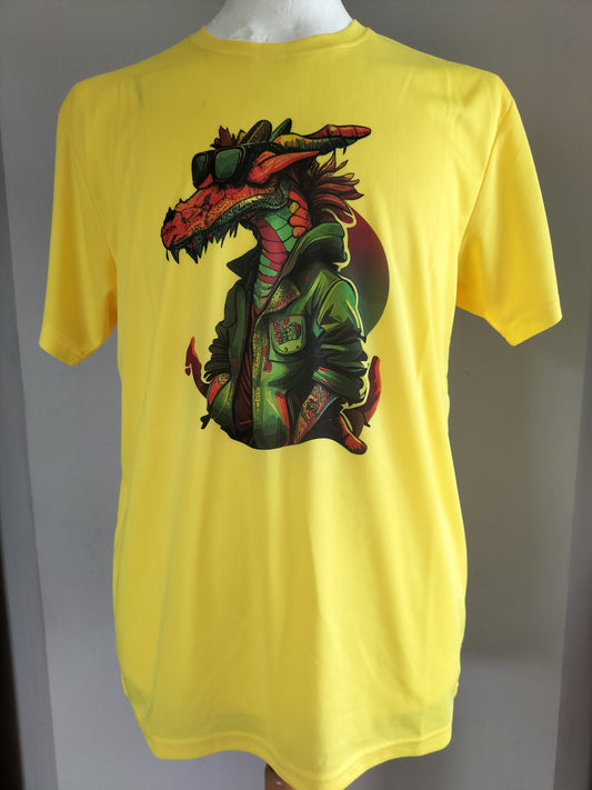 Beautiful Dragons Polyester T-shirts different colour and sizes With Beautiful Dragon Design Printed On It