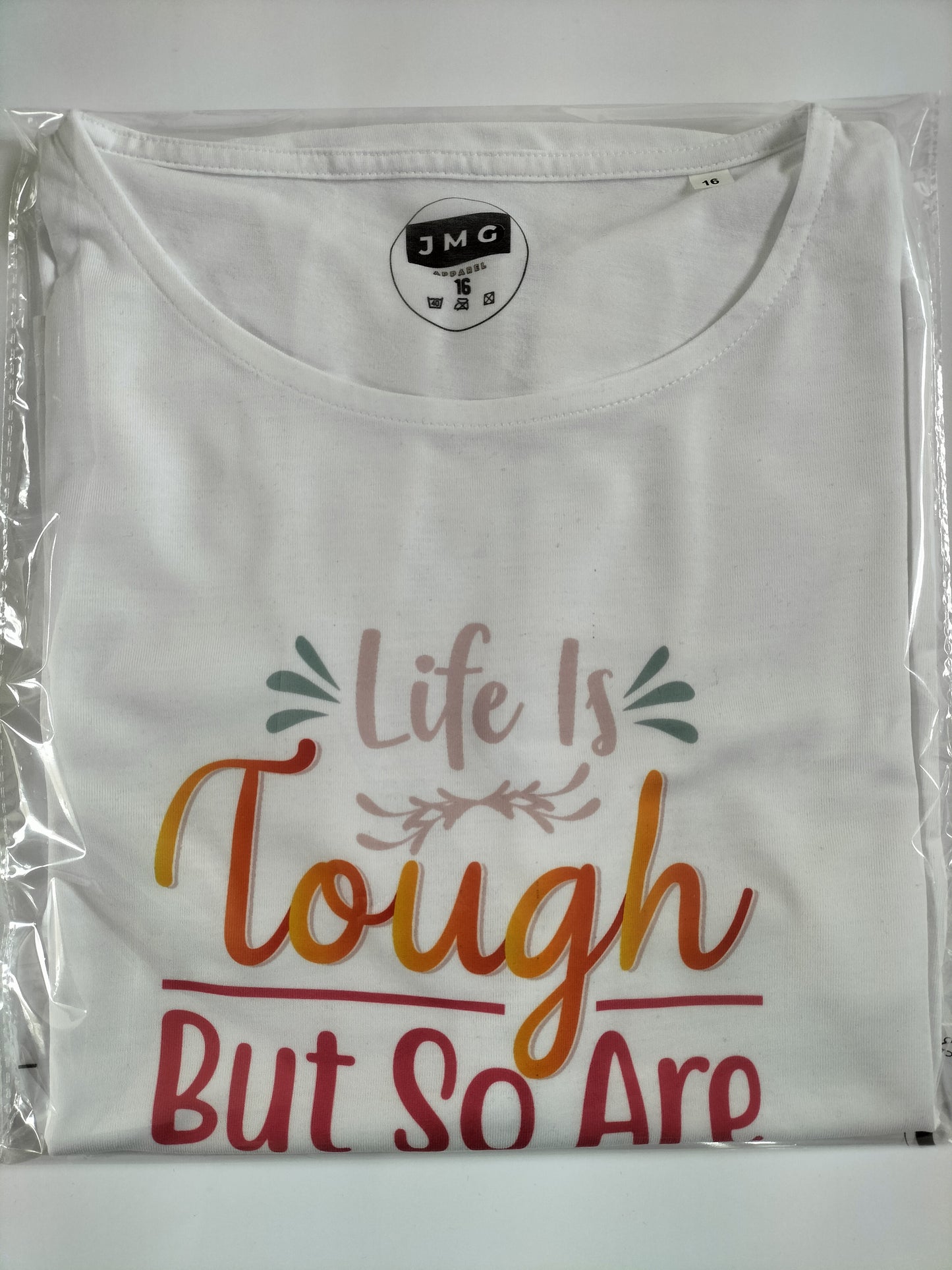 Beautiful women's T-short 65% polyester and 35% cotton with stunning  text design Crafted