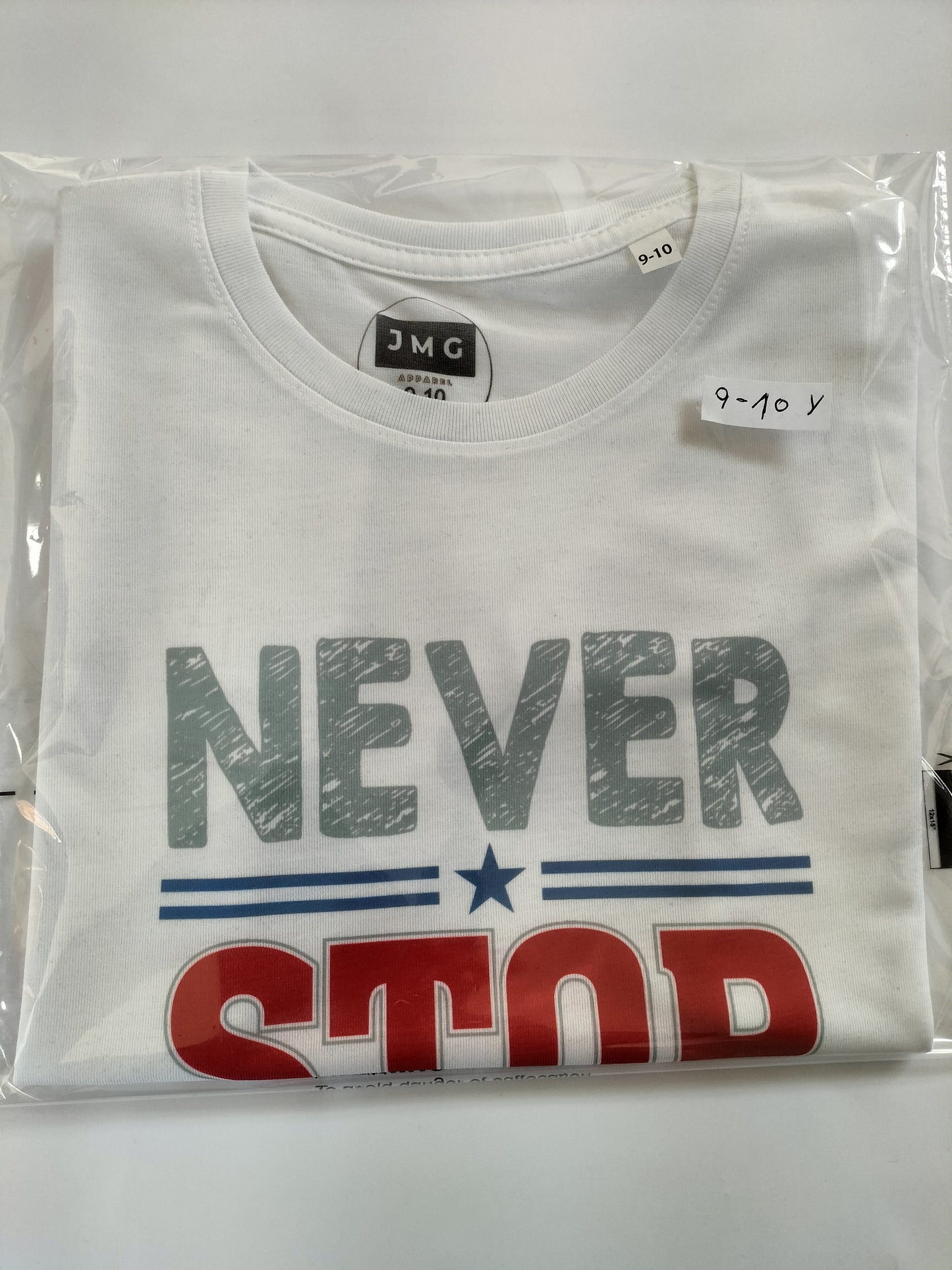 Variety of 100% polyester children's T-shirt's age 7-8 Y, 9-10 Y and 11-12 Year's old