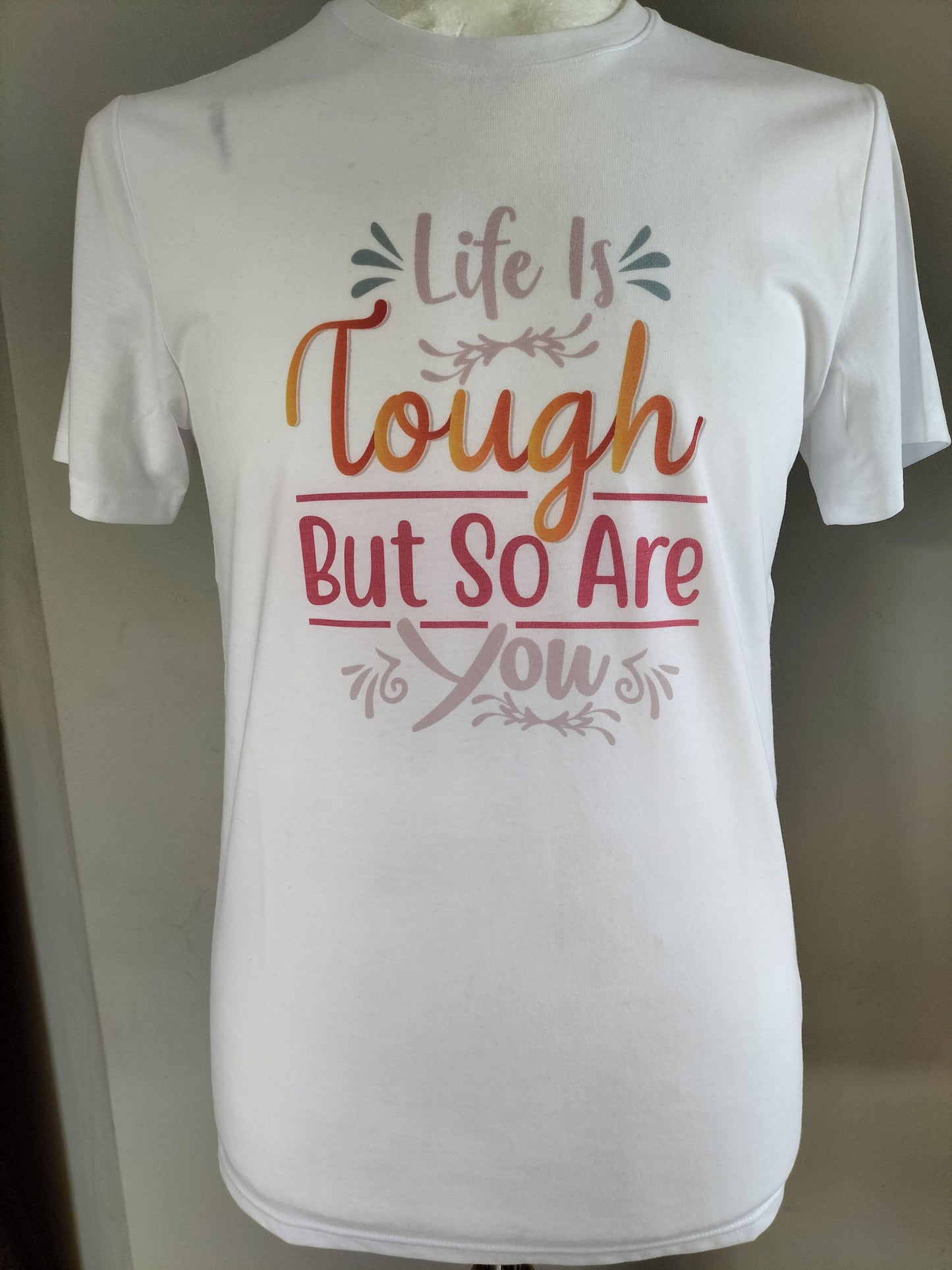 Beautiful men's T-short 65% polyester and 35% cotton with stunning  text design Crafted