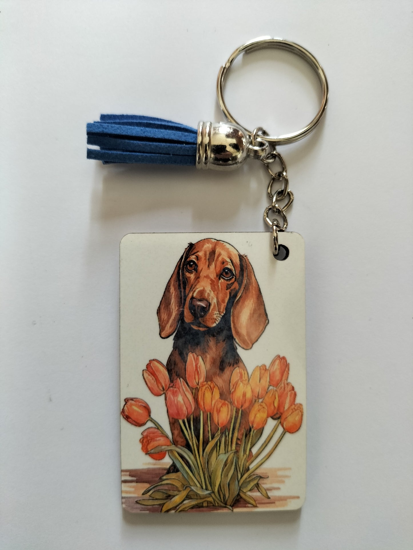 Beautiful MDF Keychain With Gorgeous Dogs Designs On Them