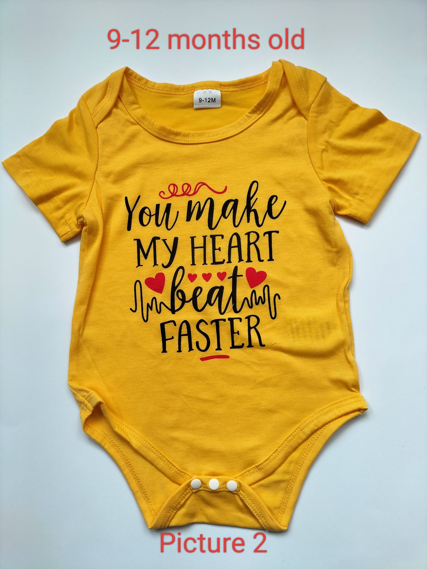Girl's 9-12  Month's Print Body  Suit Comfy Short Sleeve Onesie