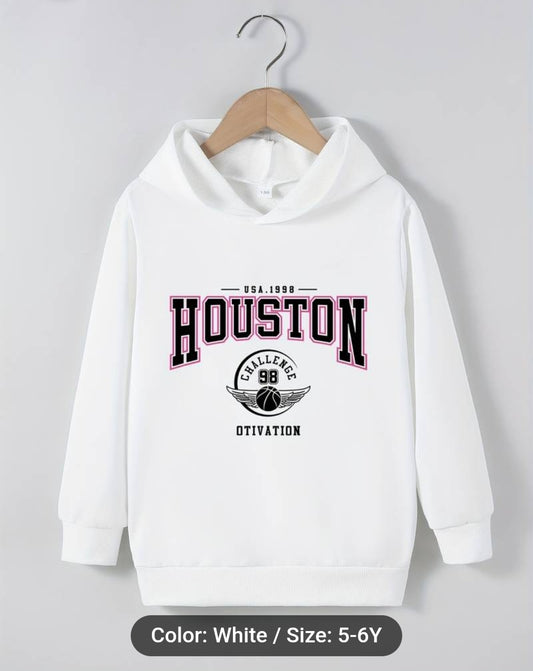 Girls Anime Sun Pretty Girls Animals Print Hooded Girls Anime Sun Pretty Girls Animals Print Hooded Sweatshirt For Spring / Autumn  White 5-6 Years Old For Spring / Autumn  White 5-6 Years Old