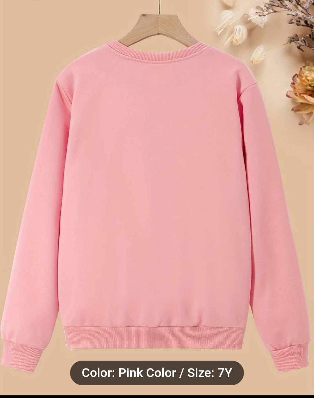 Girls Cute Butterfly Print Casual Long Sleeves Round Neck Sweatshirt Pullover Comfy Active Top Deep Sky Blue 6 Years Old